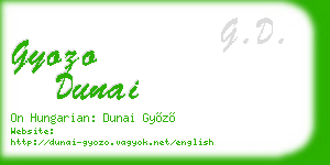 gyozo dunai business card